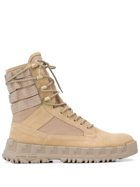 army versace boots|Versace coyote brown boots.